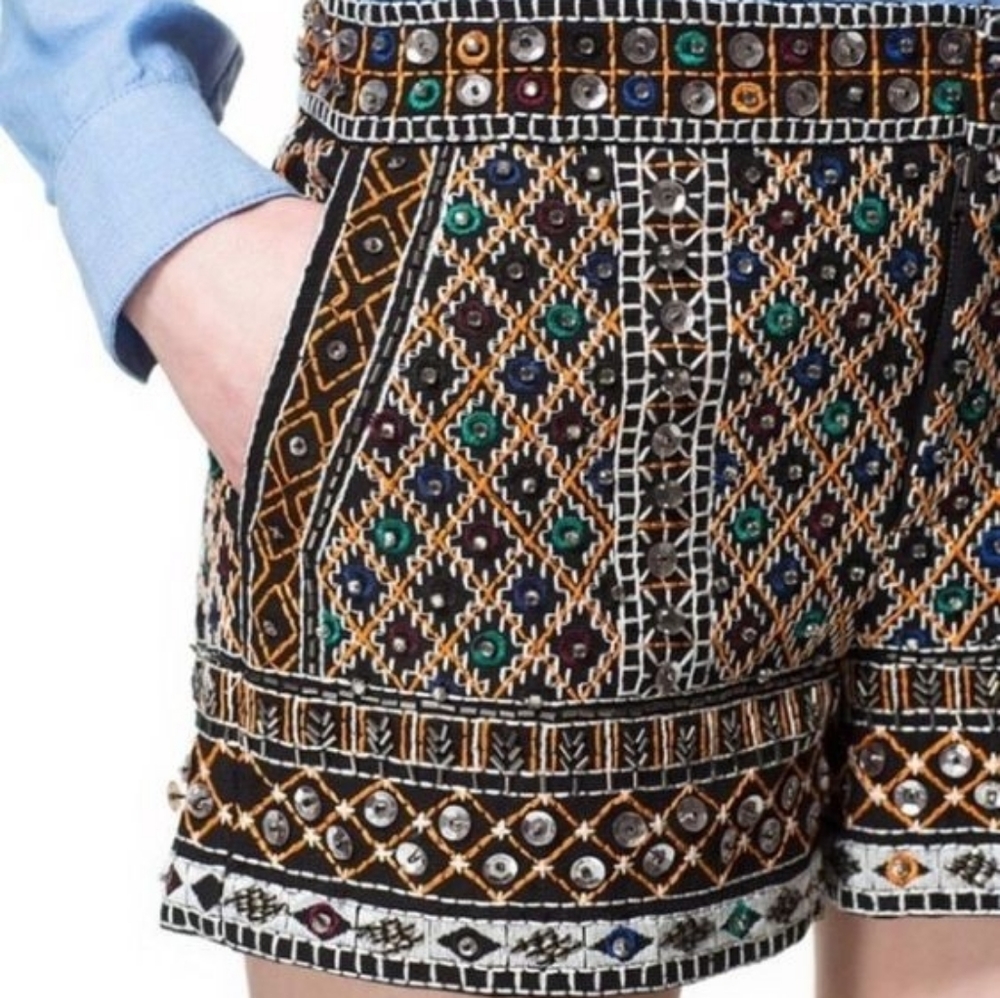 Zara Sequin Shorts